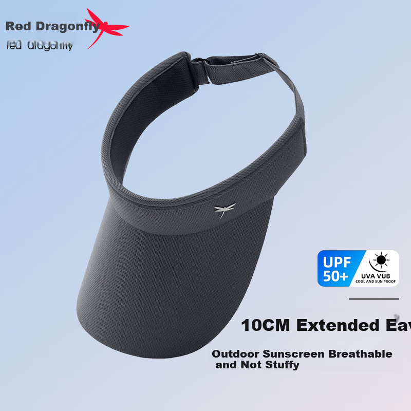 RED DRAGONFLY Sun Protection Hat for Men, Summer Visor Cap, Outdoor UV Protection, Running Sports Breathable Sun Hat, Shade Cap