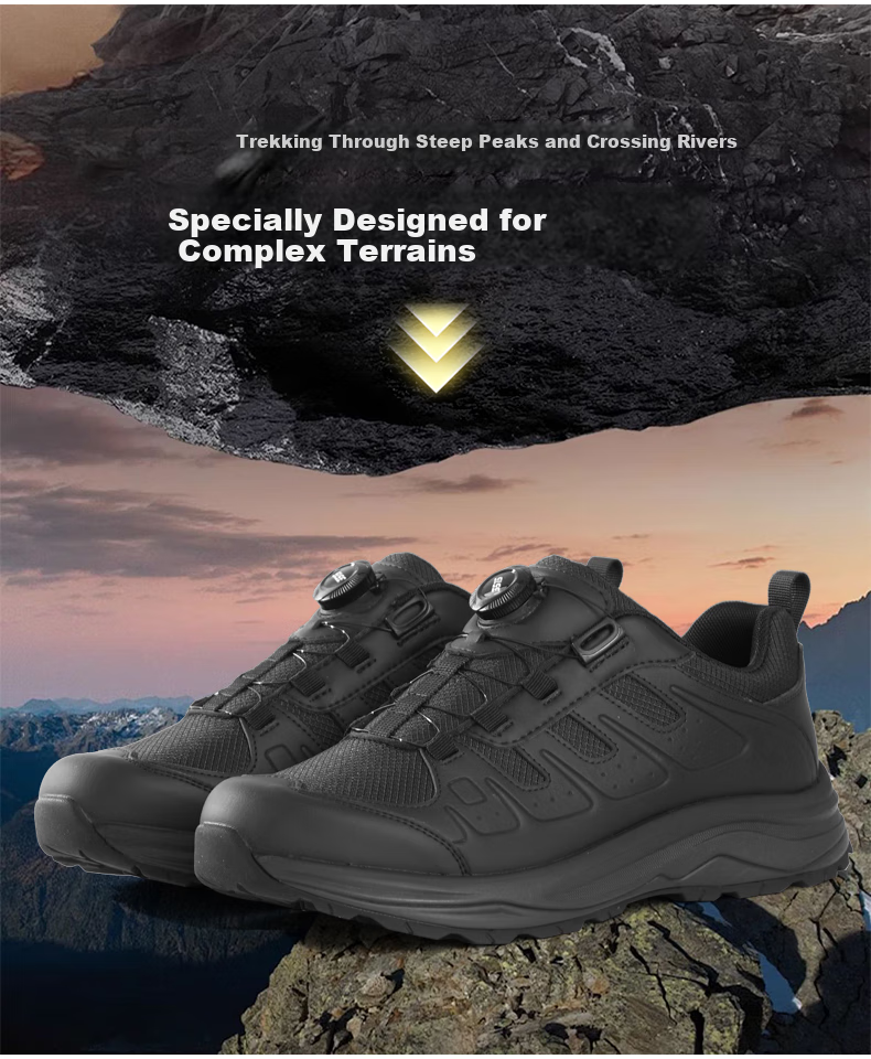 3515 Men's New Comfortable Breathable Non-Slip Wear-Resistant Mesh Outdoor Running Shoes Hiking Shoes, Black, Size 40 2