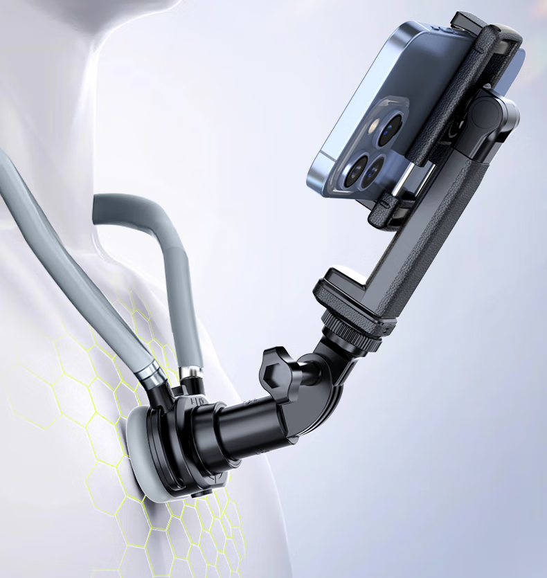 SUOYING Magnetic Neck Phone Holder First-Person View Stabilizer Outdoor Live Streaming Compatible with DJI Action6/5 Pro4/Pocket3 2