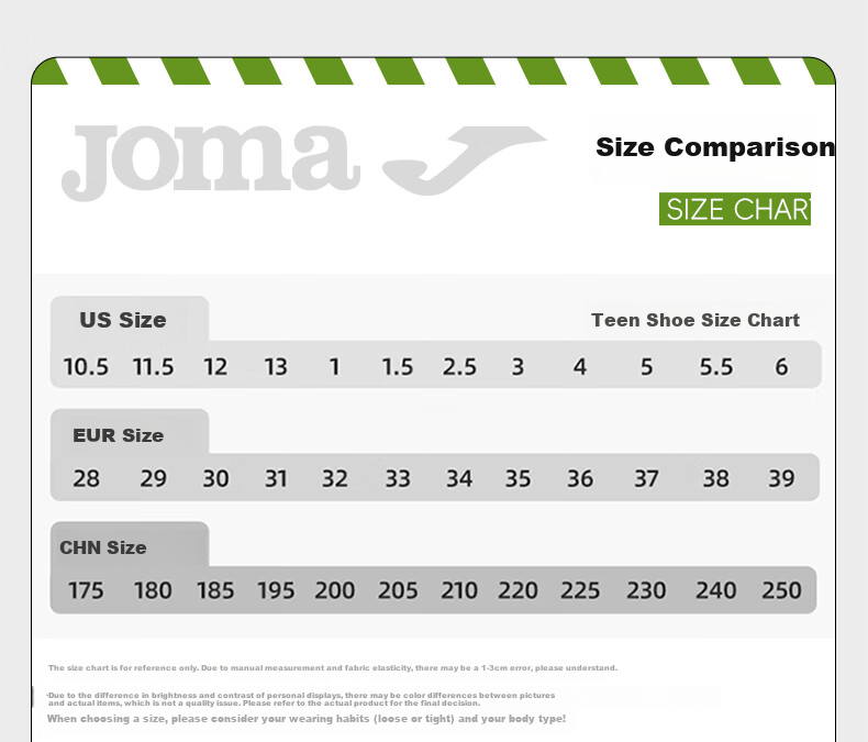 JOMA Children's Soccer Shoes, TF Turf Studs, Youth And Older Kids' Competition And Training Shoes, Grass Green, Size 35 (220mm) 7