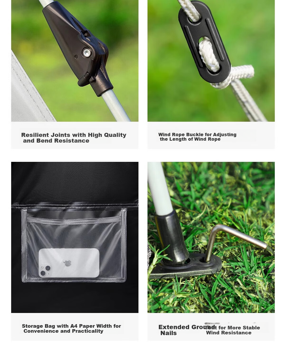 BeiJiLang Large Automatic Tent, Silver-Coated Sunshade, Breathable Camping Gear for Outdoor Activities And Picnics 12
