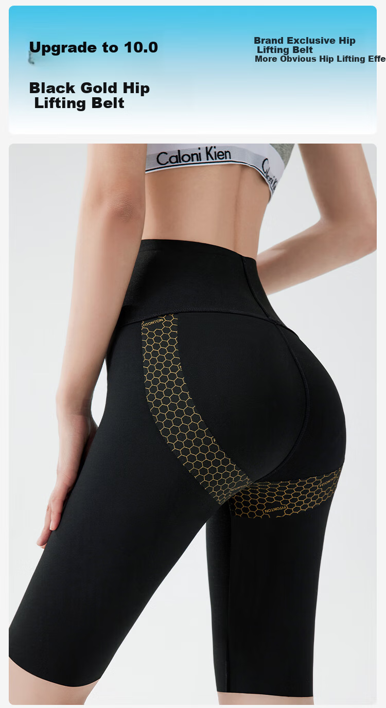 FitonTon Tummy Control Shorts for Women, Lightweight Ice Silk Butt-Lifting Shark Shorts, Cycling Shorts, Knee-Length Shorts, Yoga Leggings 9