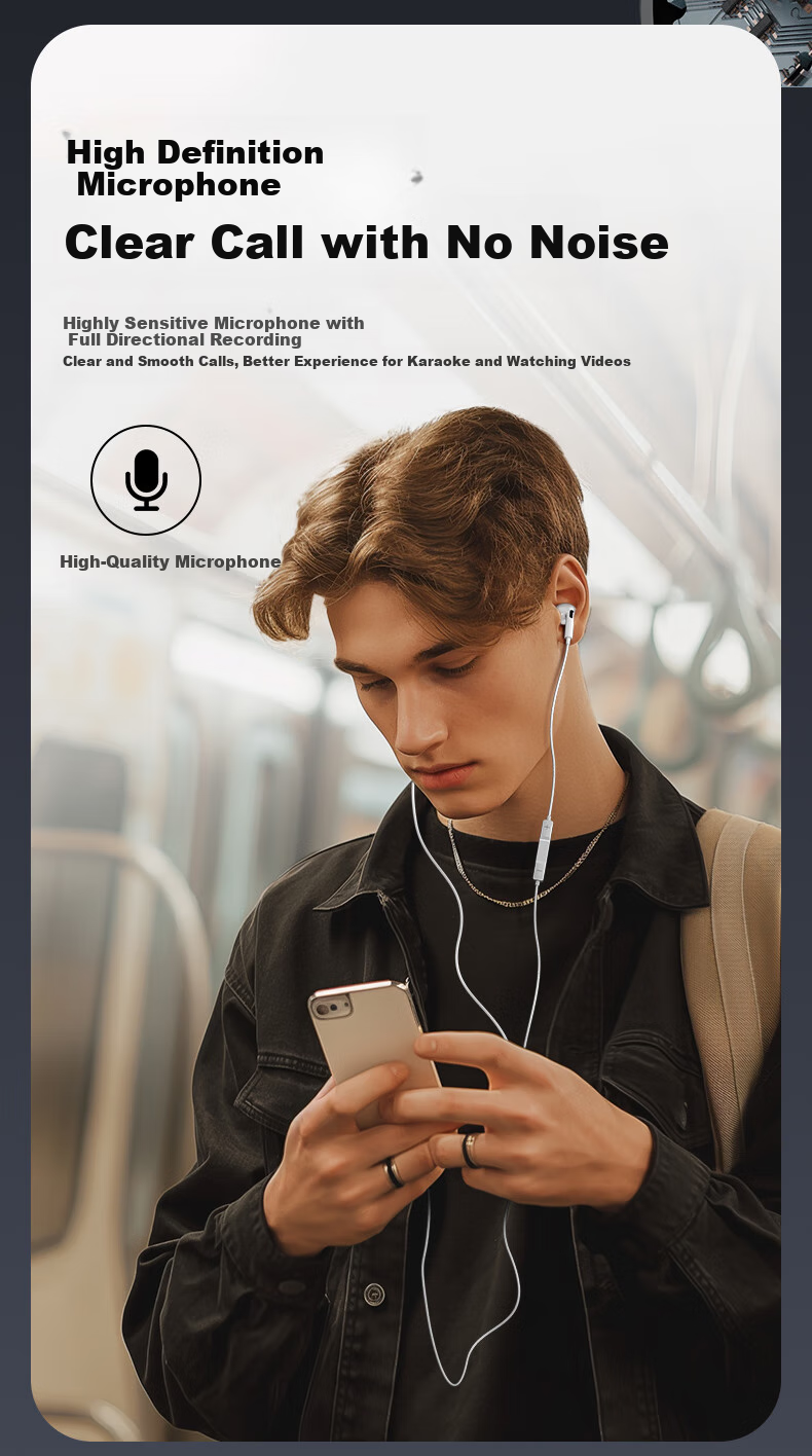 Aigo High-Definition Original Sound Call 3.5mm Headphones Wired Round Hole Sleep Computer In-Ear with Cable for Laptop, Mobile Phone Gaming Desktop Plug Compatible with Apple Android A130 2