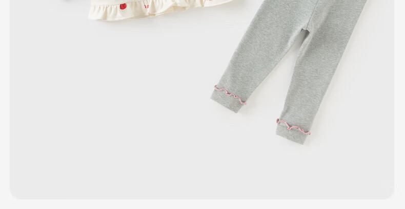 DAVE & BELLA Children's Long Pants Set, Autumn Girls' Base Layer Pants, Long-Sleeve Sweatshirt Two-Piece Set 13