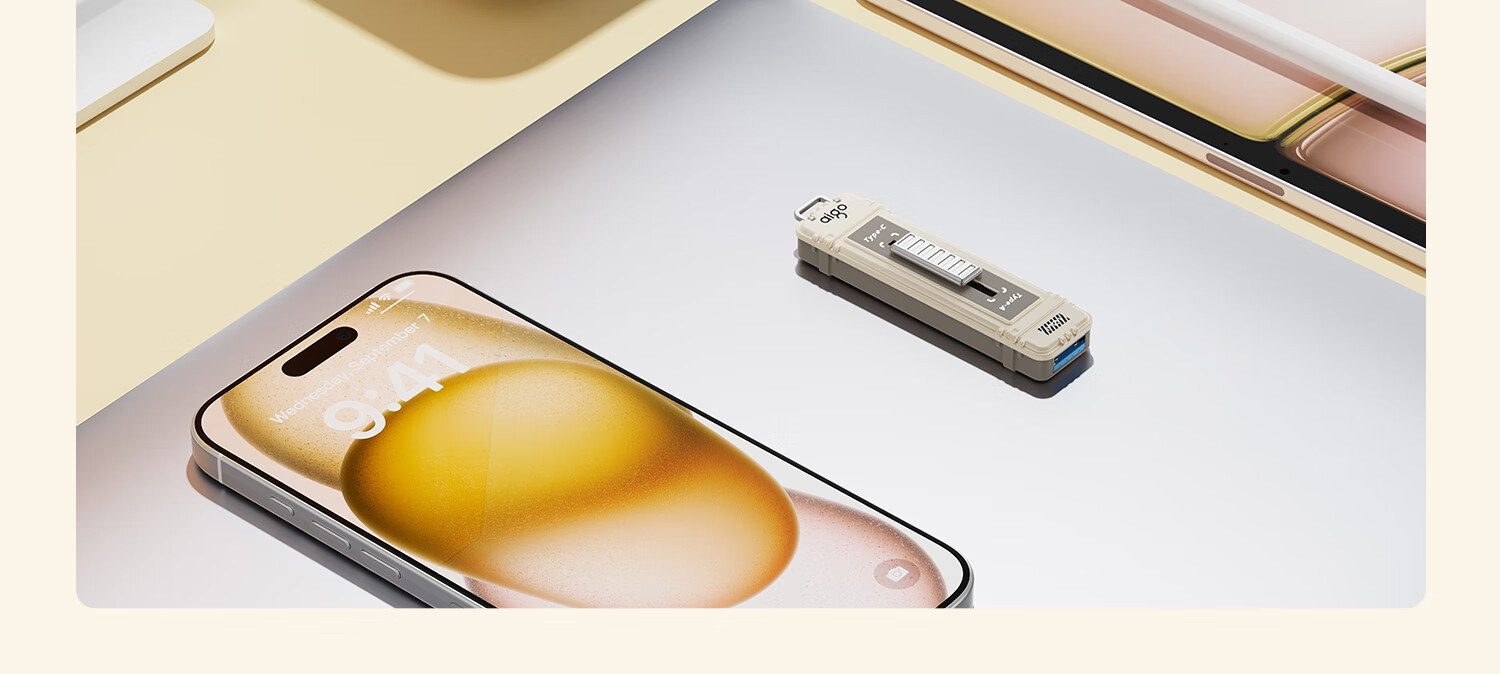 Aigo 1TB USB 3.2 Type-C Dual Interface Flash Drive M1 Gray High-Speed Solid State USB Drive 1000MB/s Read-Write Speed Compatible with Phone, Computer, Tablet Large Capacity USB Drive 6