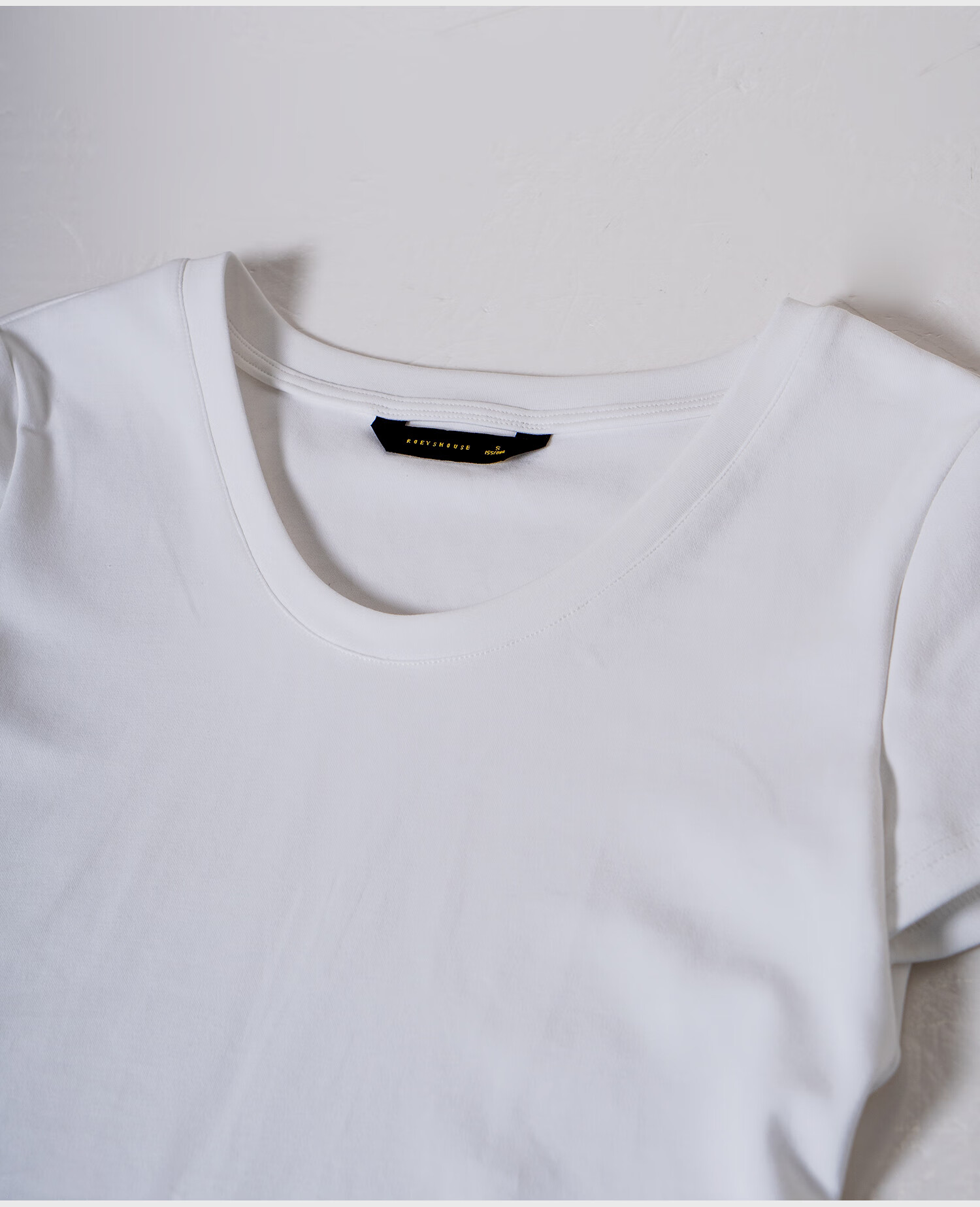 ROEYSHOUSE Women's Basic Shoulder T-Shirt Summer Simple Versatile Short Sleeve Top 08669 White 2XL 13