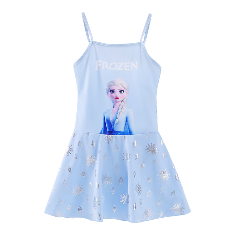 Disney Elsa Princess Girls' Swimsuit Toddler Baby Summer Princess One-Piece Swimwear Children
