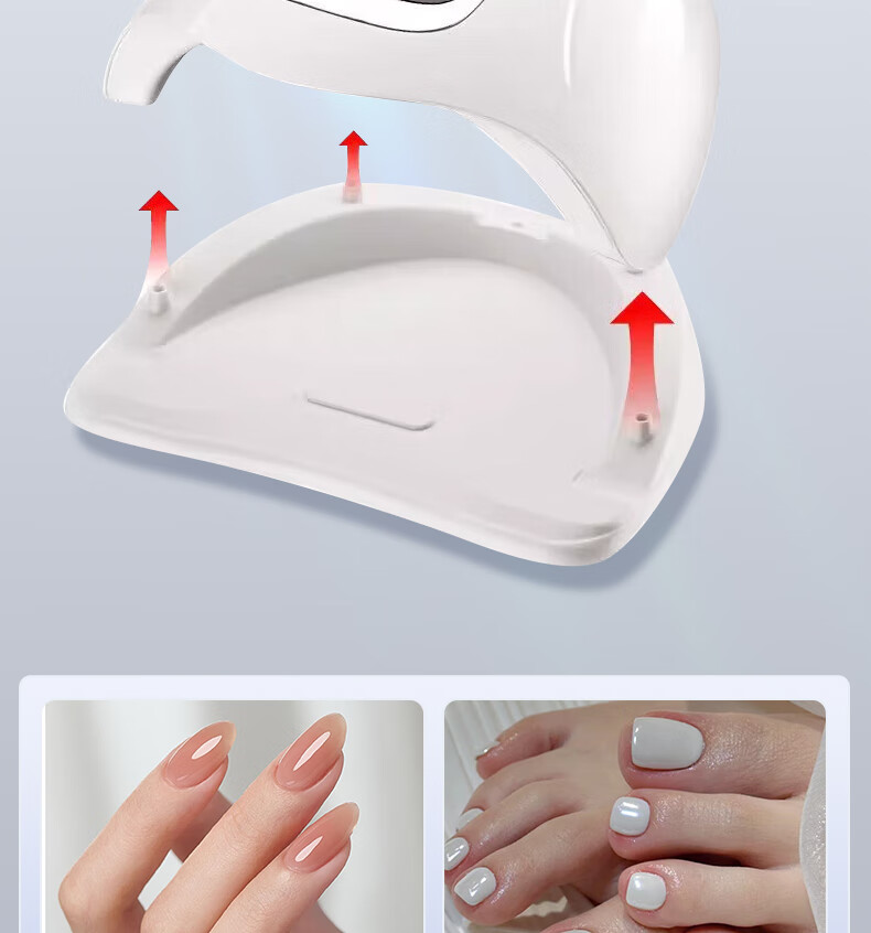 Feihou High-Power Quick-Dry Nail Lamp UV LED Gel Nail Dryer Red Light Nail Polish Curing Lamp Non-Blackening Professional Nail Salon Use 12