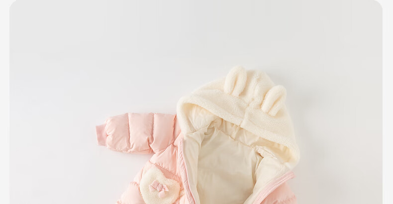 DAVE & BELLA Newborn Down Cotton-Padded Winter Romper Baby Girl Outwear Bodysuit 9