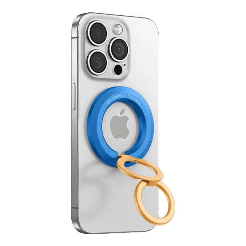 Shengwei [IP Color Clash] Double Ring Magnetic Phone Stand with Double-Sided Ring Holder, Magsafe Back Sticker, Universal 360-Degree Rotation, Suitable for Car Use, Compatible with Apple IPhone 17 Pro Max And Huawei