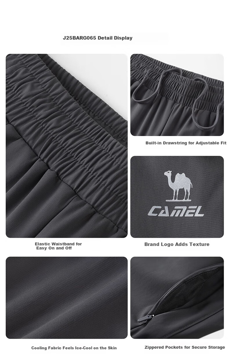CAMEL Ice Silk Casual Pants for Women, New Summer Style Loose Straight-Leg Sun Protection Quick-Dry Long Trousers Running Sports Pants 17