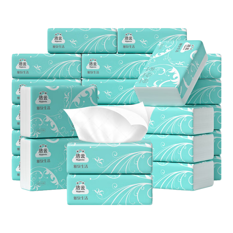 Hygienix Facial Tissues, Elegant Life Series, 3-Ply, 100 Sheets*27 Packs, for Home And Restaurant Use, Toilet Paper, Napkins, Face Tissues