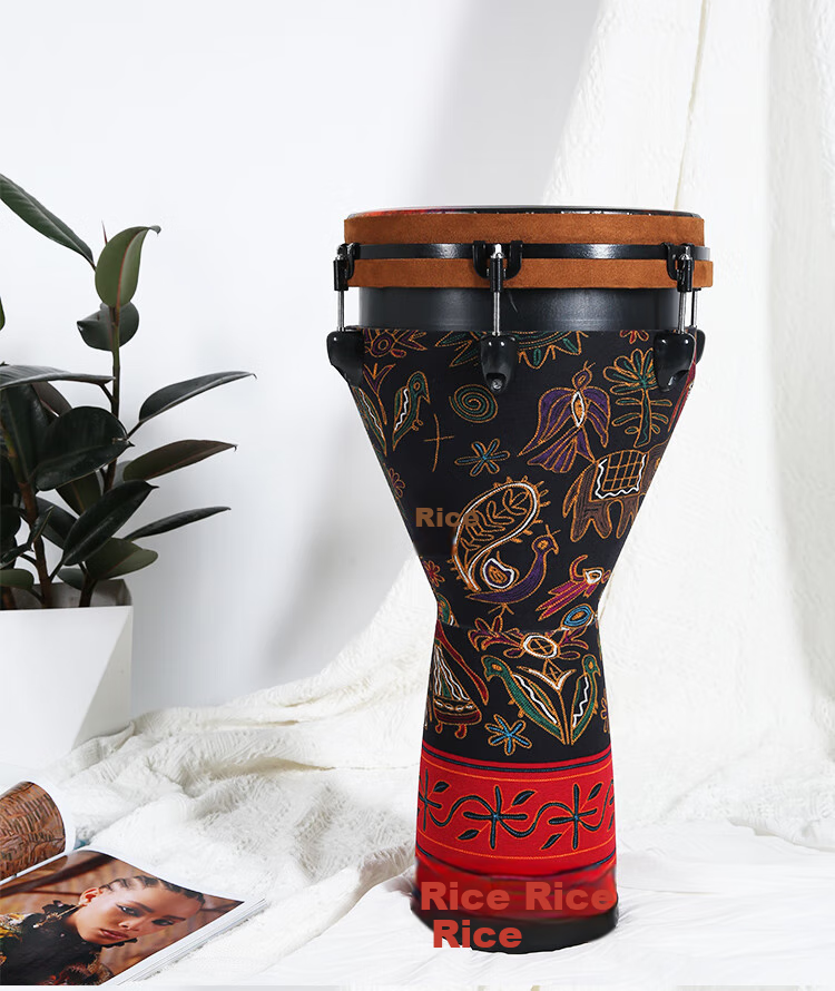 MOSEN 12-Inch Professional African Drum, Carbon Fiber Material Lijiang Hand Drum, Adjustable Tuning Fashion Style, Cosmic Blue 23
