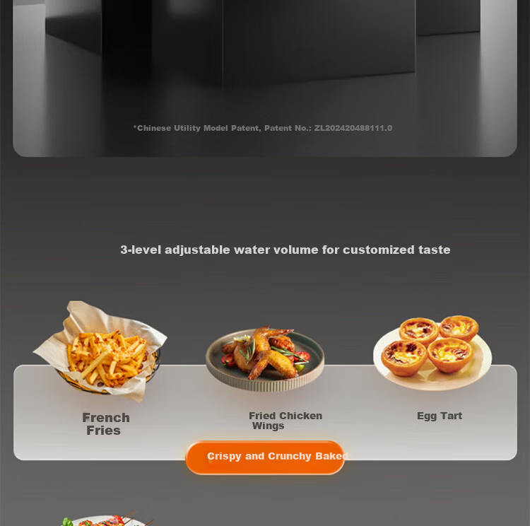 Joyoung Home Oil-Free Low-Fat French Fry Maker, 6.5L, No Flipping Required, Air Fryer with 3D Water-Filling Compartment, KL65-V576 13
