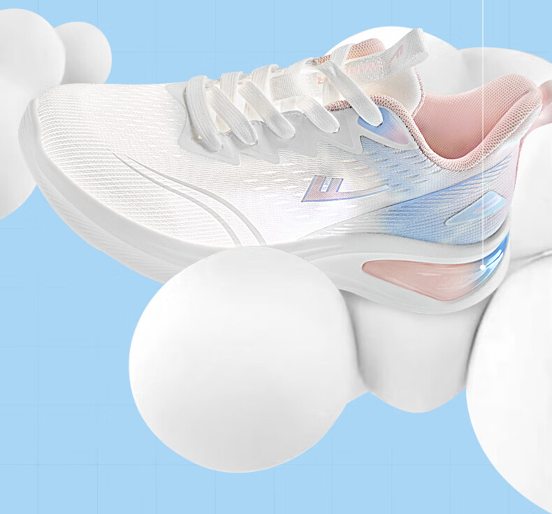 Warrior Official Women's Sports Shoes Spring Summer New Thick Sole Casual Shoes 1611 White Blue Pink Size 38 4