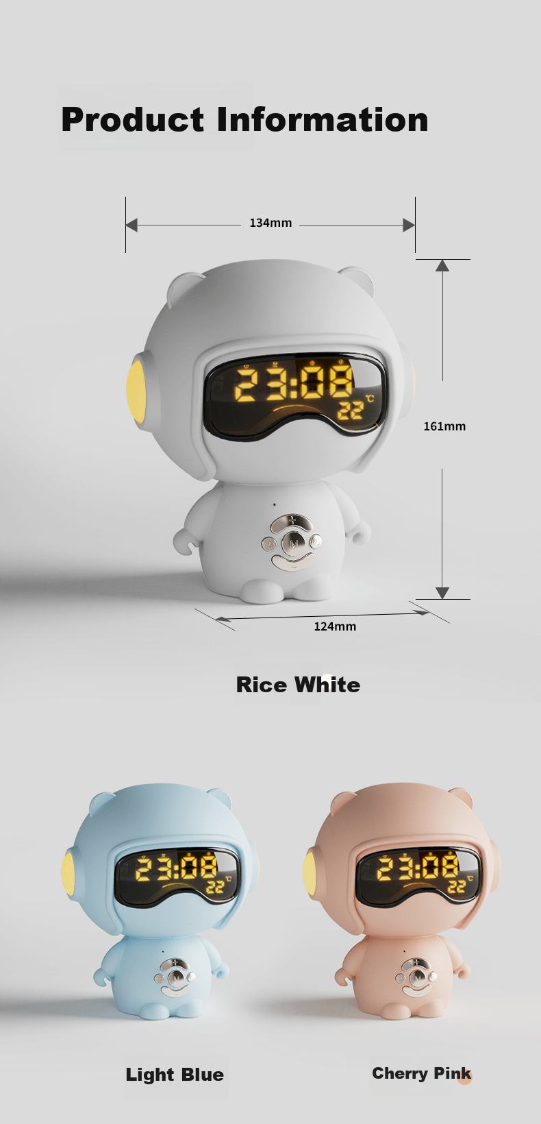 Beianxing AI Voice Smart Alarm Clock for Students, Wake-Up Device, Timer, Children's Alarm Clock, Boys' Timer, Reminder, Powerful Awakening, Back-To Season Gift 10