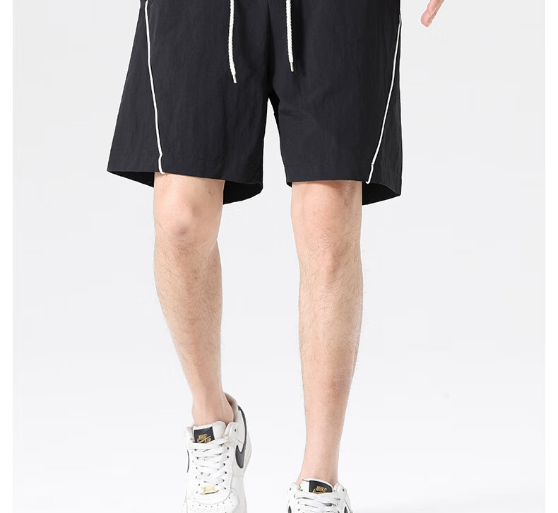 LangSha Men's Sports Shorts Summer Breathable Lightweight Loose Casual Outdoor Quick-Dry Running Fitness Ice Silk Five-Point Pants 2