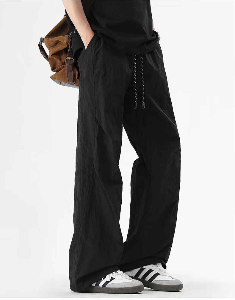 :CHOCOOLATE American Casual Pants for Men, Straight-Leg Loose Fit, Spring And Autumn New Style, Men's Ice Silk Quick-Dry Pants, Khaki, XL 9