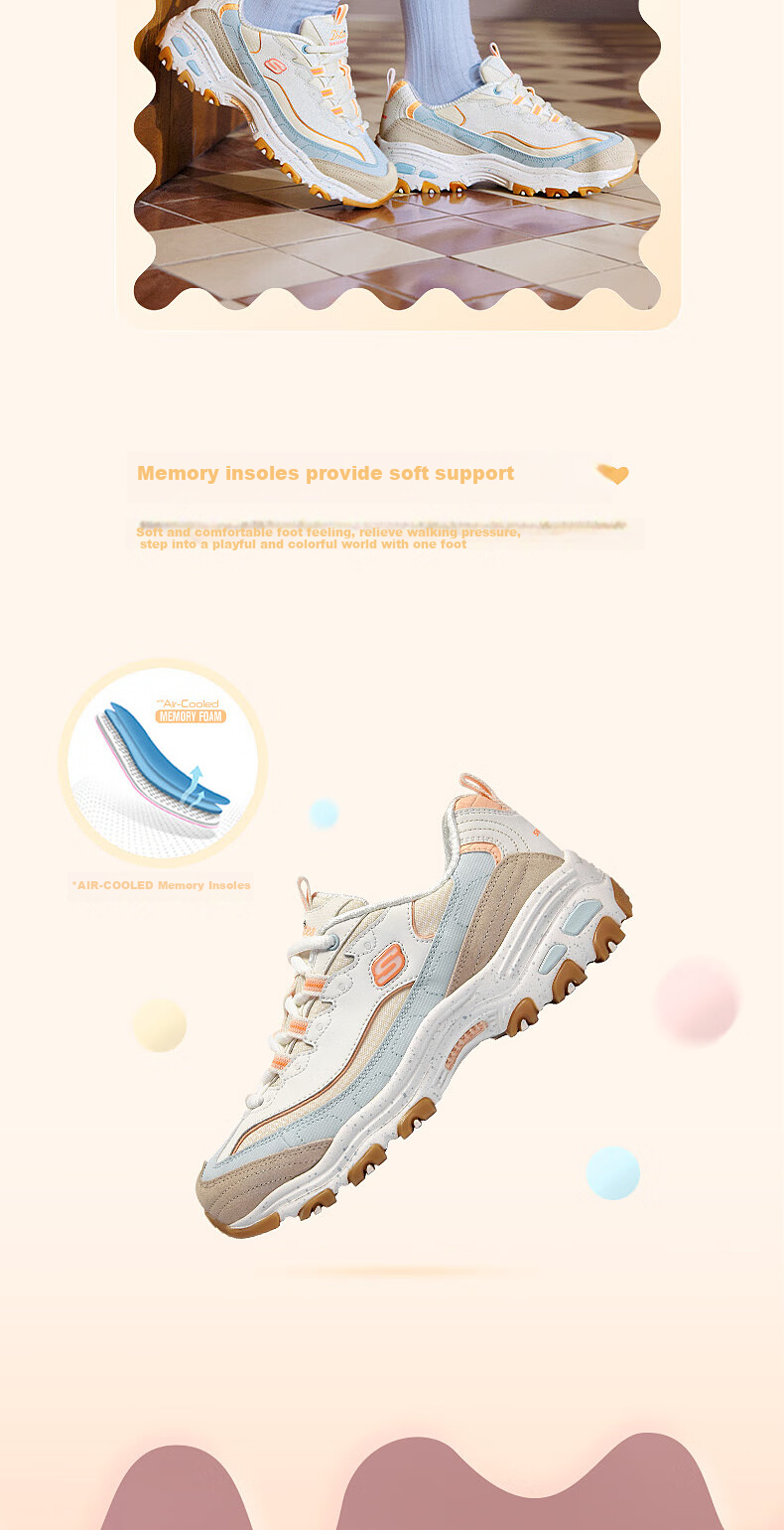 Skechers Starry Sky Bear Women's Shoes, Summer Panda Shoes, Thick-Soled Dad Shoes, Soft-Bottomed Versatile Casual Sneakers 9