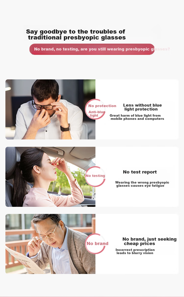Mr. PuTian Anti-Blue Light Reading Glasses for Men And Women, Smart Multi-Focus Zoomable Bifocal Reading Glasses, 150 Degrees, for Ages 50-54 3