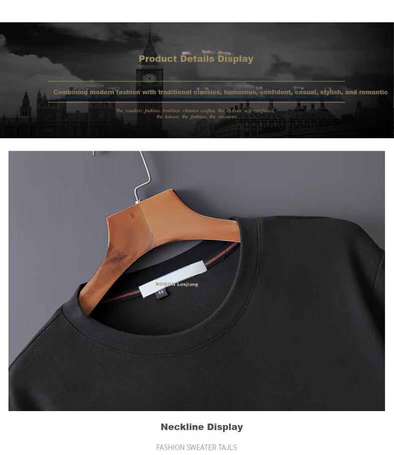 ROMON Men's Sweatshirt, Spring And Autumn Business Mid-High Collar Long-Sleeve T-Shirt, Casual Base Layer Jacket for Men, LM115 Green 2XL 27