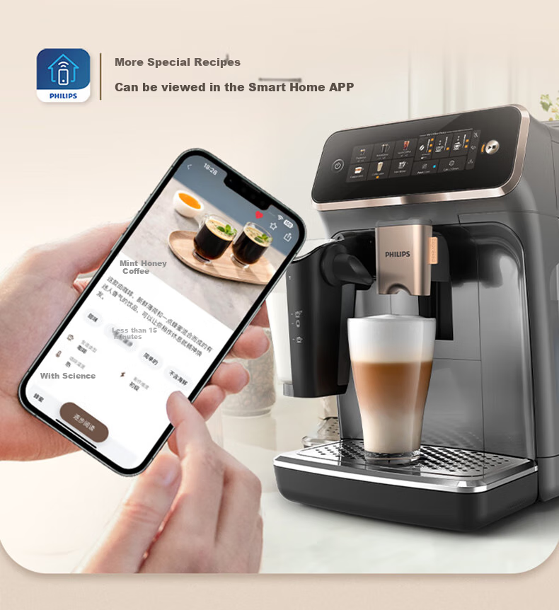 PHILIPS [Wang Kaimu's Choice] Cloud Coffee Machine New 3 Series EP3341/62, Home Use, Fully Automatic Italian Espresso Cold Brew Grinding All-In Coffee Machine 20