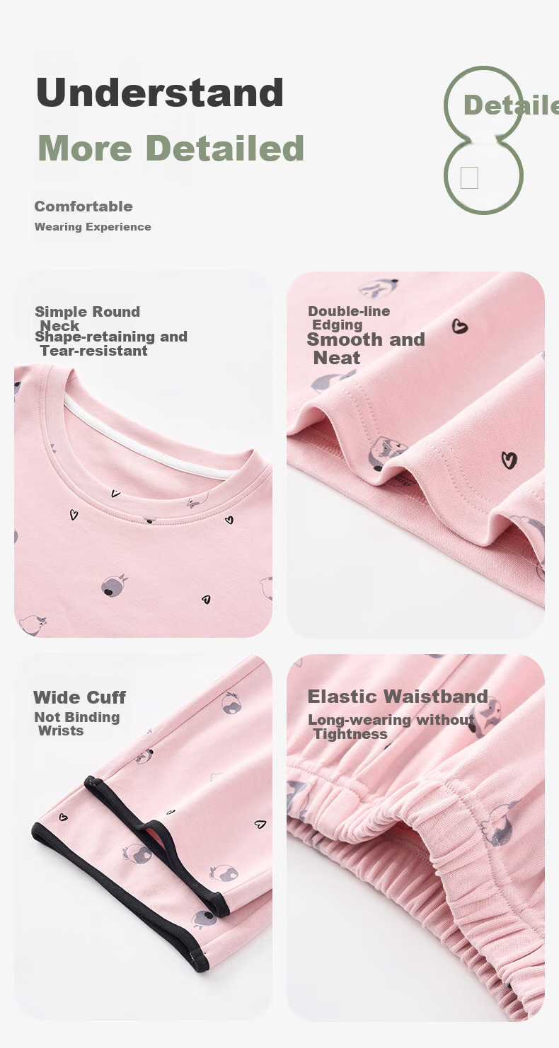 FENTENGCARE Women's Pajamas, Spring 2026 New Collection, Pure Cotton Soft Cotton Cute Cat Home Wear Set for Wome 8