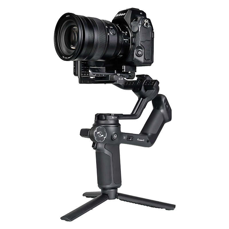 FeiyuTech Scorpion 3 Professional 3-Axis Stabilizer for Mirrorless and DSLR Cameras Live Handheld Gimbal Stabilizer AI Tracking Camera Stabilizer Kit Version