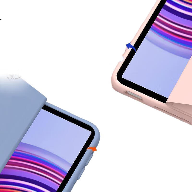 Чехол HBOALG для Redmi Pad Pro 12.1 дюйма, синий, с функцией сна/пробуждения, защитный кожаный чехол-книжка