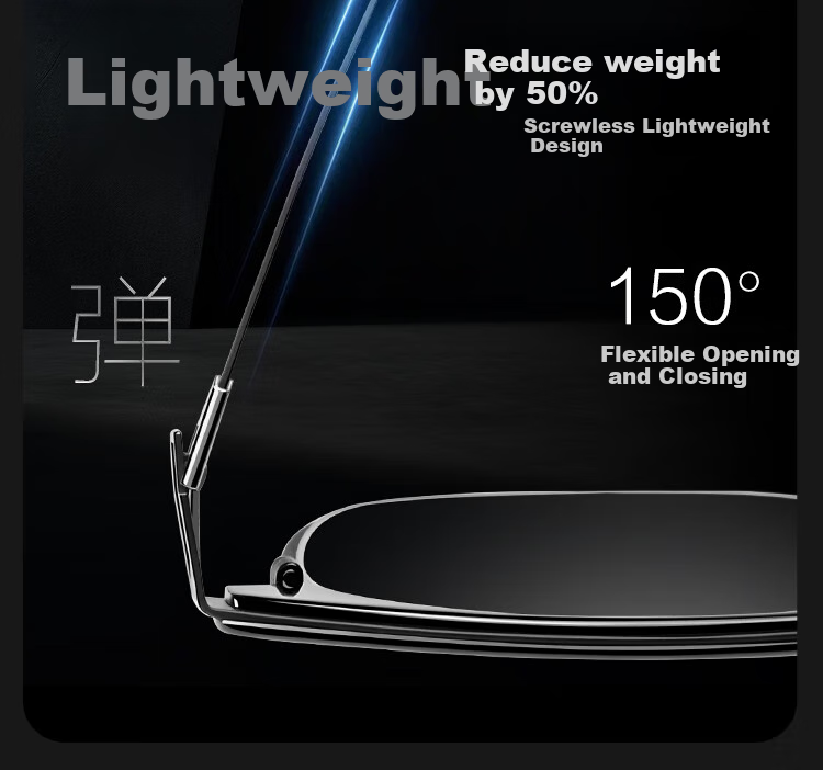 LOHO Thin Steel Series | Ultra-Light Myopia Glasses, Brow Frame Semi-Rimless, Blue Light Blocking, Professional Prescription Available, Men's Eyeglasses 5