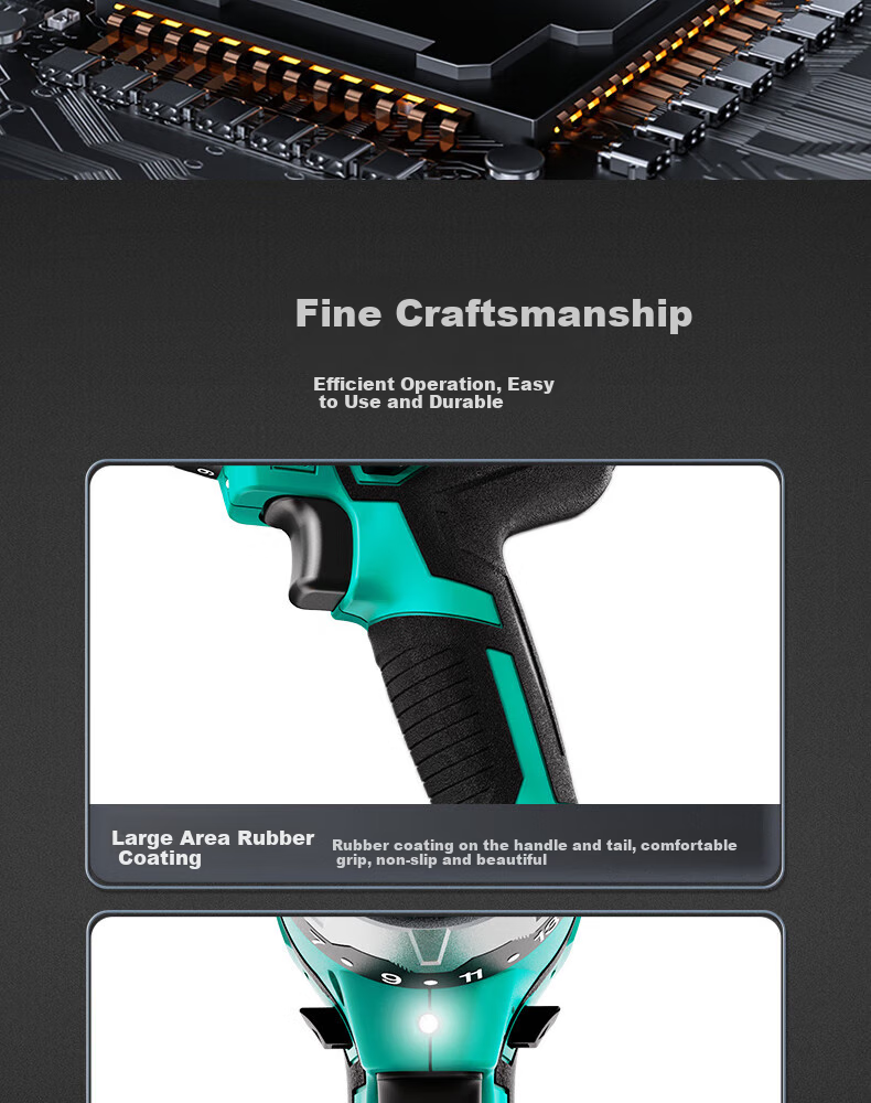 Dayi Electric Drill, Lithium Battery Handheld Drill, Pistol Drill, Rechargeable Multi-Functional Household Electric Screwdriver, Bare Tool 1028 14