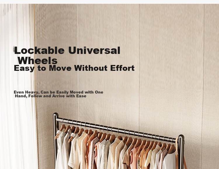 Yicainianhua Clothes Drying Rack, Floor-Standing Simple Coat And Hat Stand, Bedroom Hanger, Multifunctional Double-Layer Garment Hanger, Mobile Drying Rack, 2525 20