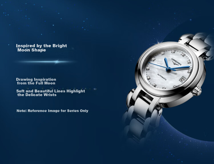 LONGINES Swiss Watch, Heart Moon Series, Women's Steel Strap Mechanical Watch L81114716 1