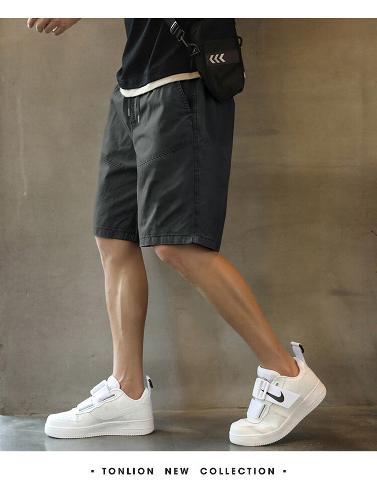 Langsha 2026 Summer New Men's Casual Shorts Loose Lightweight Versatile American Retro Style 6