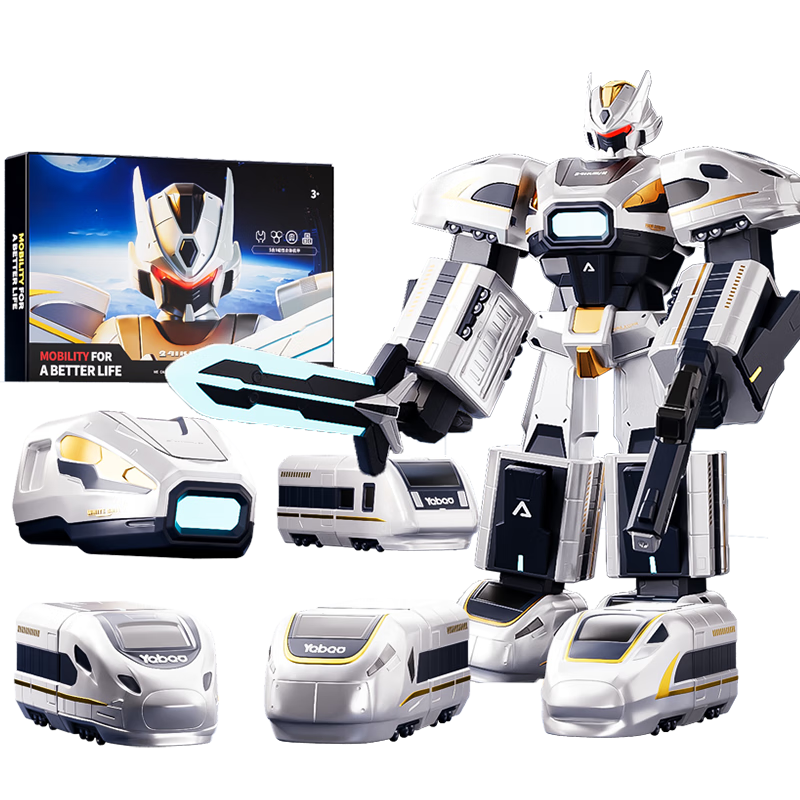 AoZhiJia Children's Transformable Magnetic Robot Assembly Toy Model, Educational Toy Car for Boys Aged 3-6, Birthday Gift