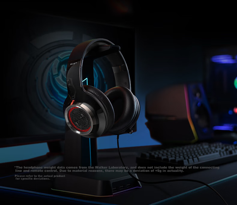 EDIFIER HECATE G4 PRO Wired Over-Ear Gaming Headset with USB 7.1 Channel, Wired Computer Gaming Headset with Noise Cancellation Microphone for PUBG And FPS Games, Silver-White 5