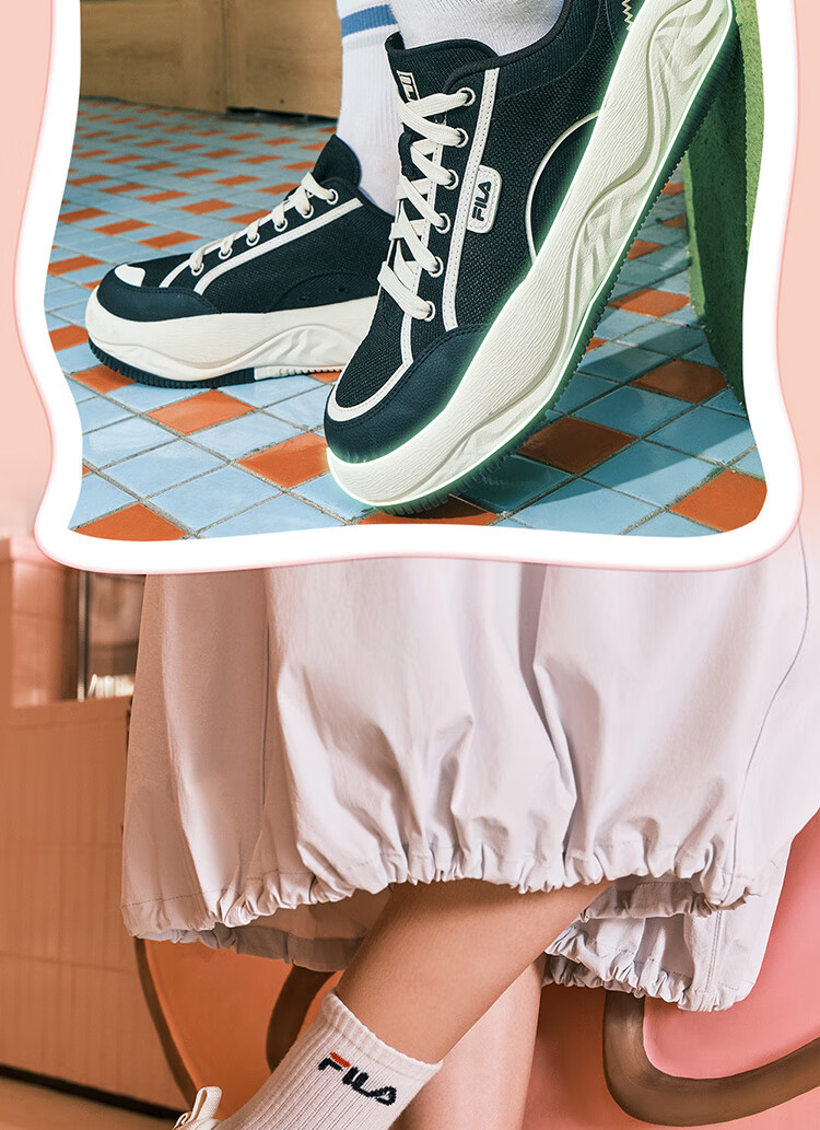 FILAFILA Official Women's COOKIES Retro Canvas Shoes Fashion Casual Sneakers 6