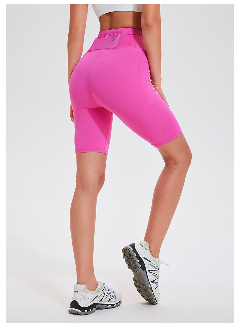 Cosleaf Compression Running Shorts for Men and Women, Breathable Sweat-Wicking Fitness Kangaroo Pocket Marathon Training Tights 34