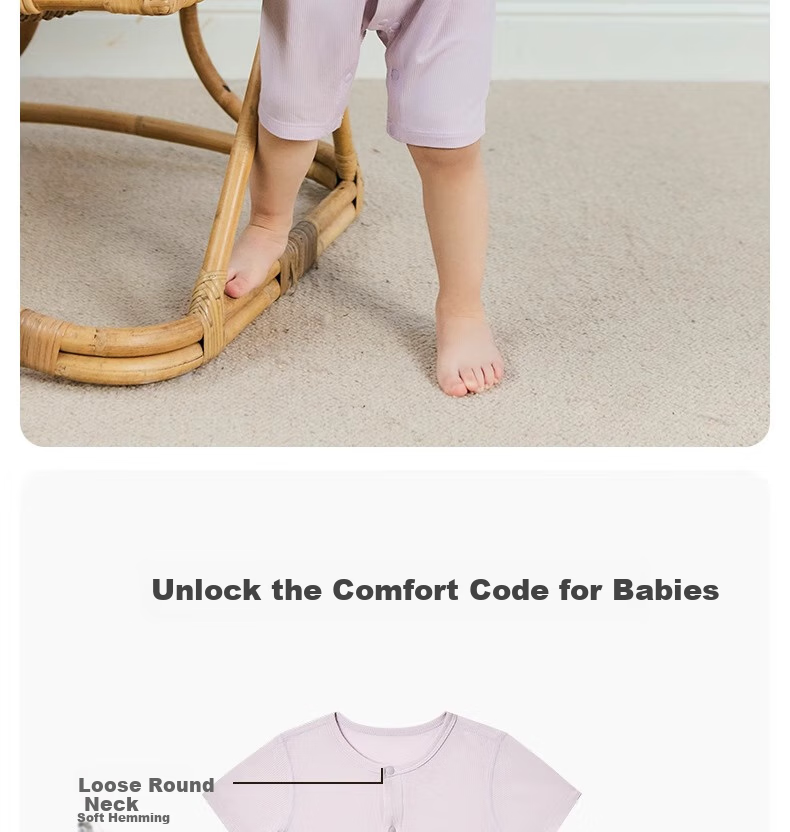 Niduoxiong Summer Baby Romper, Infant Clothing, Summer Outfit, Crawling Suit, Newborn Home Wear, Short-Sleeve Ice Silk 12