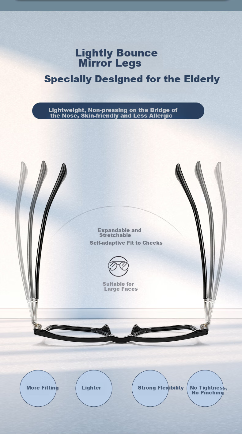 LOHO Reading Glasses for Men And Women, Anti-Blue Light Business Full-Frame Presbyopic High-Definition Glasses for Elderly, 400 Degrees, for Ages 75 And Above 4