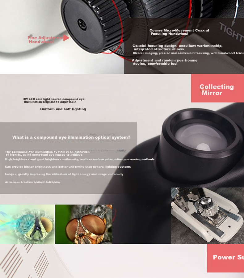 Phenix PH50-2A43L Biological Microscope, Binoculars, 1600x Magnification, Professional High Magnification, for Home And Laboratory Use, Bacterial Detectio 9