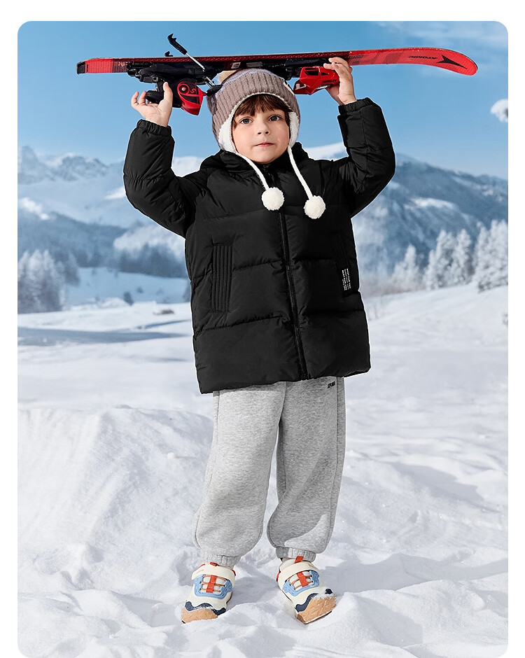 BALABALA Kids Down Jacket Boys Girls Outerwear 2025 Autumn Winter Baby Clothes Mid-Length Warm Fashion Top 4