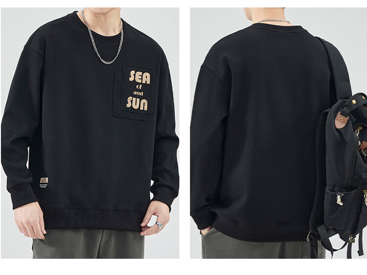 JEEP SPIRIT Men's Sweatshirt Jacket, Men's Autumn And Winter Long-Sleeve T-Shirt, Trendy Casual Outerwear, Heavyweight Base Layer 7