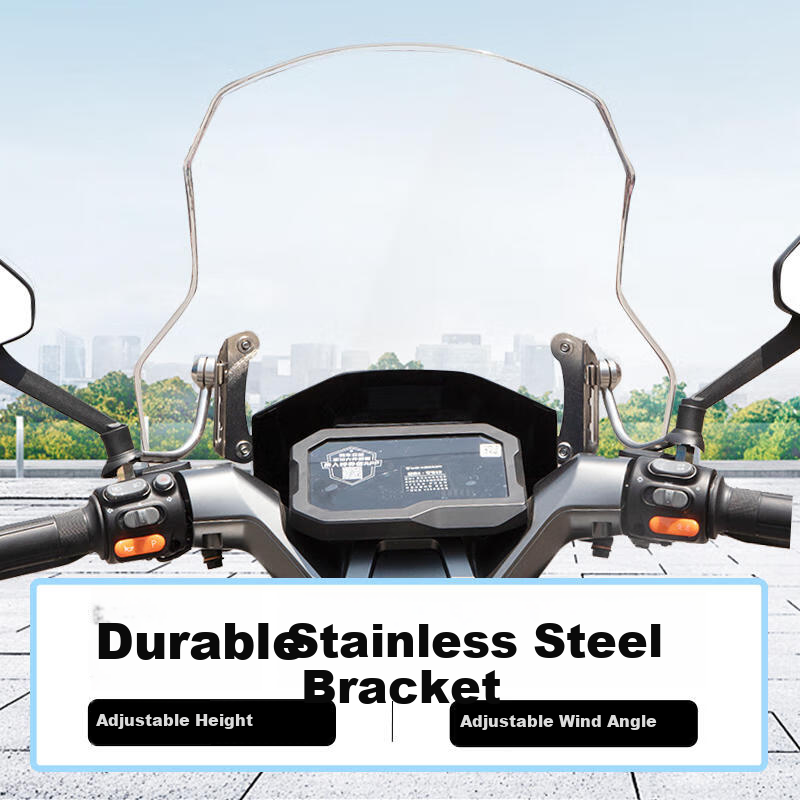 Yueye Electric Vehicle Windshield, Battery Car Motorcycle Windshield, PC Front Windshield Cover, Rainproof, High-Definition, Transparent Windshield