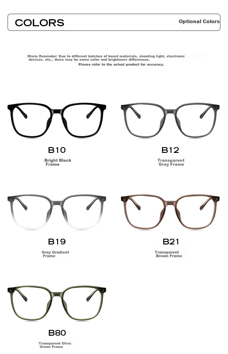BOLON Eyeglasses, Trendy Face-Slimming Large Frame Optical Myopia Glasses for Men And Women, Lightweight BJ5129B12 4