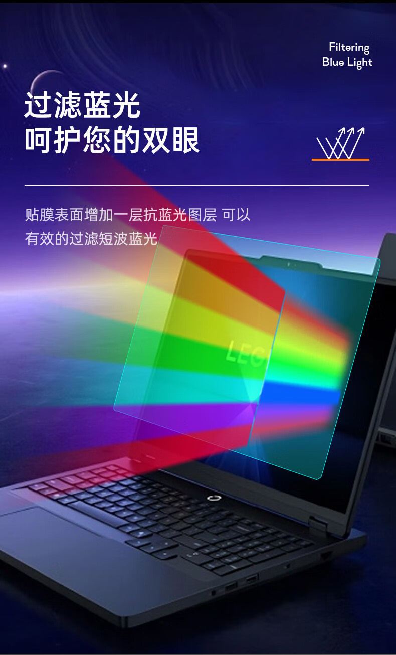 Jiasu Lenovo Legion Creator AI Yuanqi Keyboard Cover, High-Definition Screen Protector, 18-Inch Laptop Protective Film Set, One Complete Kit Saves Time And Effort 3