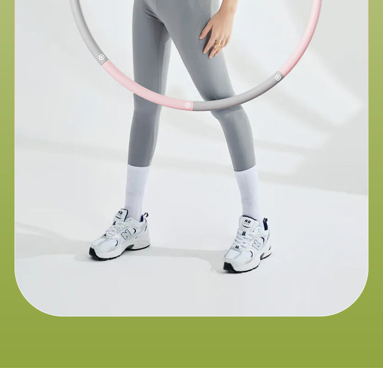 Mike Removable Hula Hoop for Adults, Waist Slimming Fitness Shaping Aerobic Buttocks Lifting Abdominal Exercise, Avocado Green 3 Pounds 1