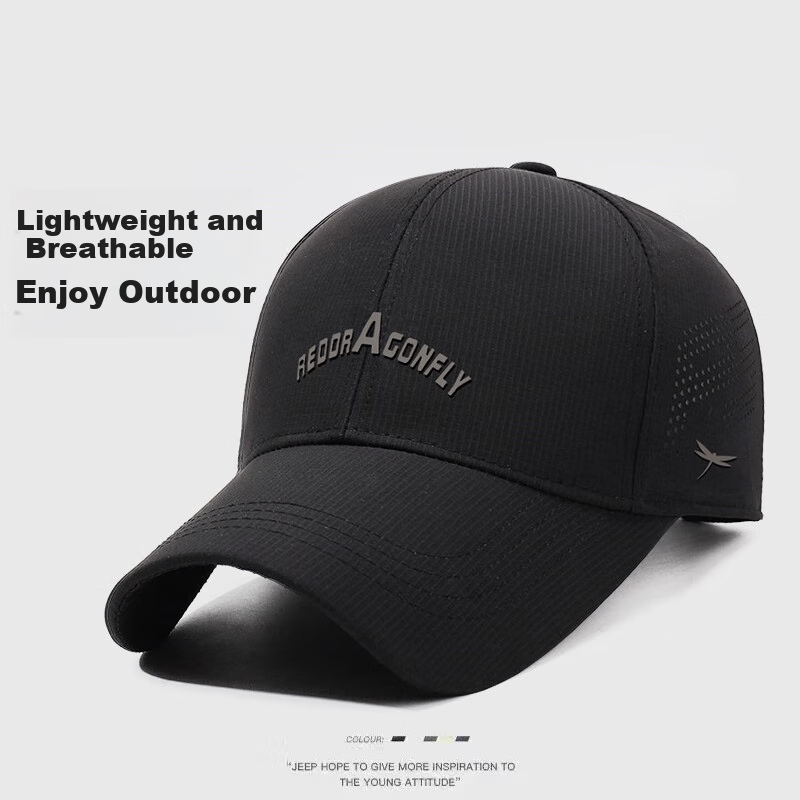 RED DRAGONFLY Baseball Cap for Men, Quick-Dry Sun Protection Hat, Outdoor Mesh Breathable Fishing Cap for Women, Spring And Summer Seaso