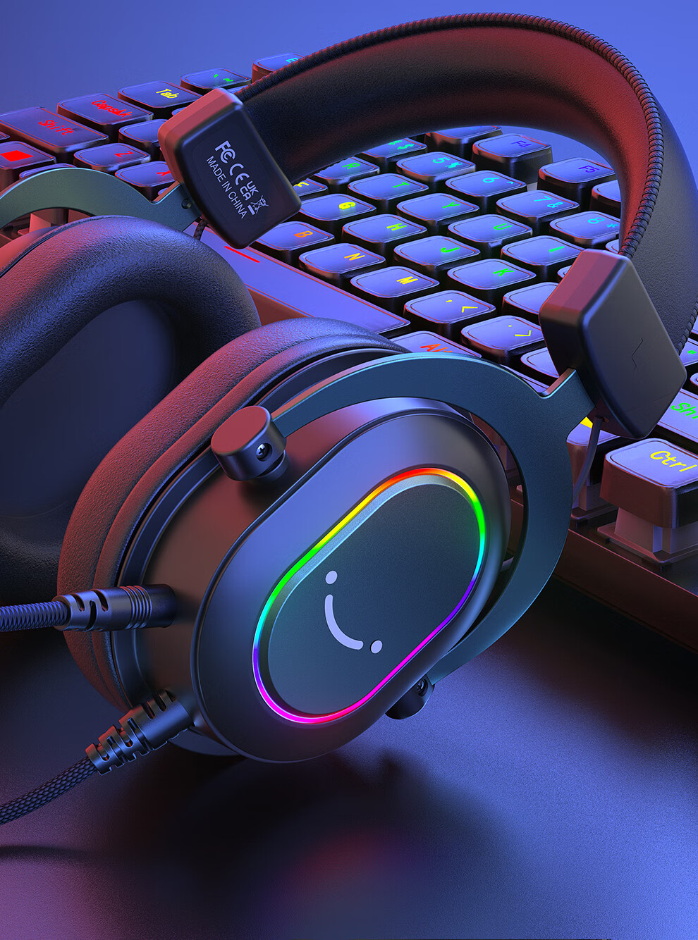 FIFINE Gaming Headset Over-Ear Wired 7.1 Surround Sound Delta Operation Valorant PUBG USB Professional E-Sports Microphone Headphones H6 Black 14