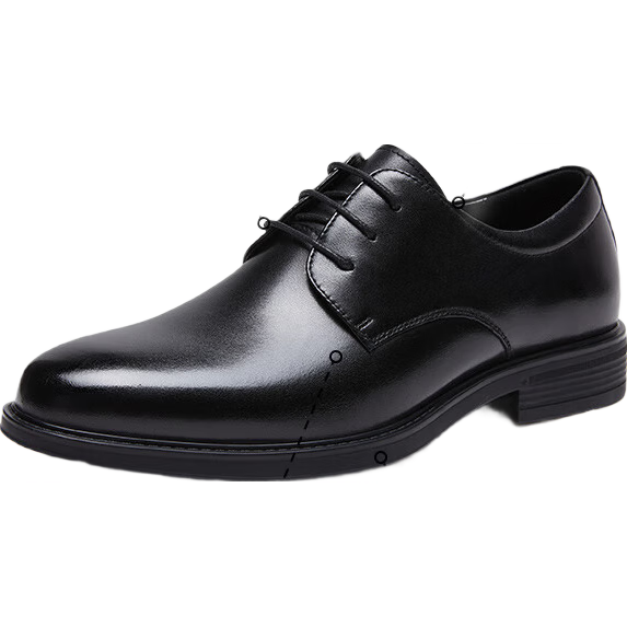 JD Original Leather Shoes for Men, Father's Day Gift, Top-Grain Cowhide, Spring And Summer Business Formal Derby Shoes, Gift for Boyfriend Or Husband, New Style, Size 42